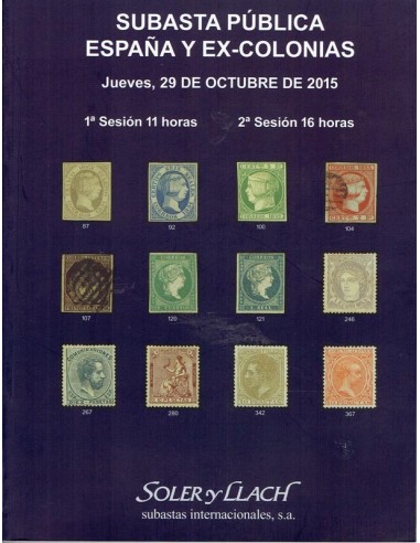 Subasta Pública Filatelia de España, Ex-Colonias, 29 de octubre de 2015