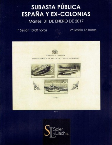 Subasta Pública Filatelia de España, Ex-Colonias, 31 de enero de 2017