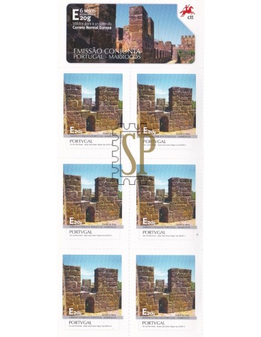 2014 Edición conjunta Portugal - Marruecos - Castillo de Silves Castelo Autoadesivos Alentejo Algarve