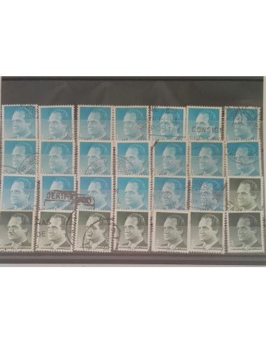 Lote sellos usados España series básicas Juan Carlos I
