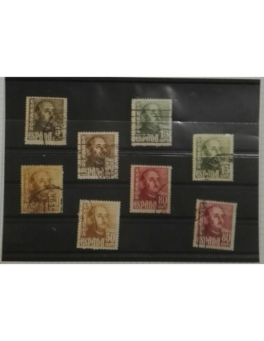 Lote sellos usados España 1948/54 Franco serie completa