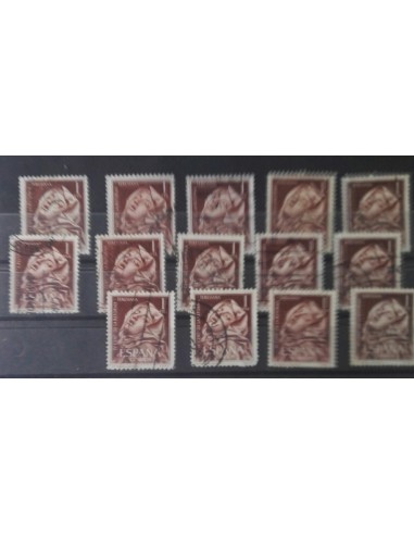 Lote sellos España 1962 Sta. Teresa