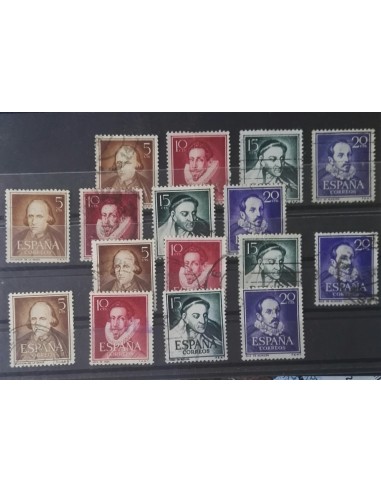 Lote sellos España 1950/3 Literatos series completas
