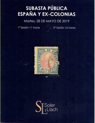 Subasta Pública Filatelia de España, Ex-Colonias, 28 de mayo de 2019