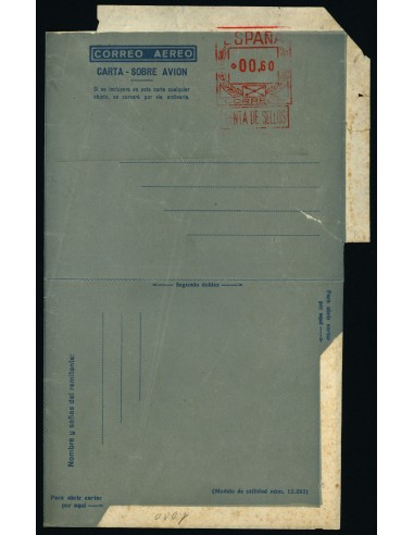 OL00225. Aerograma 1948. Franqueo 60 céntimos. Tipo B (I)