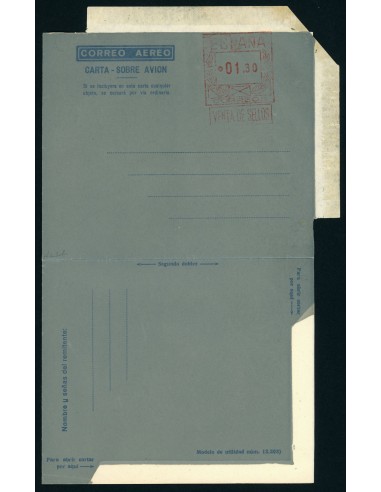 OL00239. Aerograma 1948. Franqueo 1,30 pesetas. Tipo B (I) AA+E angulo ancho + estrecho