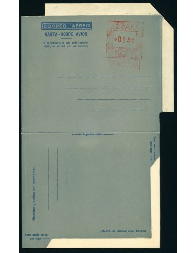 OL00258. Aerograma 1948. Franqueo 1,90 pesetas. Tipo B (I) AA, K11