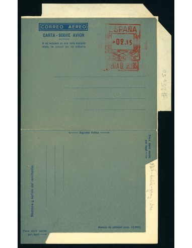 OL00261. Aerograma 1948. Franqueo 2,15 pesetas. Tipo B (I) AE, K29