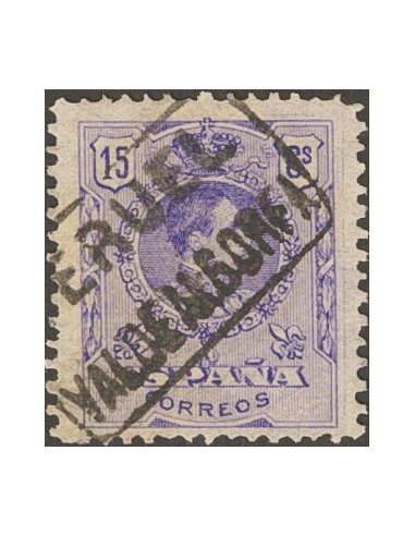 Aragón. Filatelia. º270. 1909. 15 cts violeta. Matasello cartería VALDEALGORFA / TERUEL.