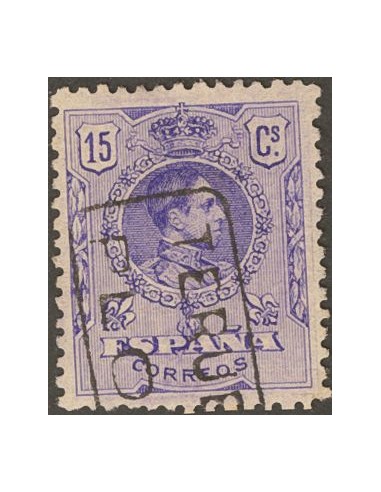 Aragón. Filatelia. º270. 1909. 15 cts violeta. Matasello cartería PLOU / TERUEL.