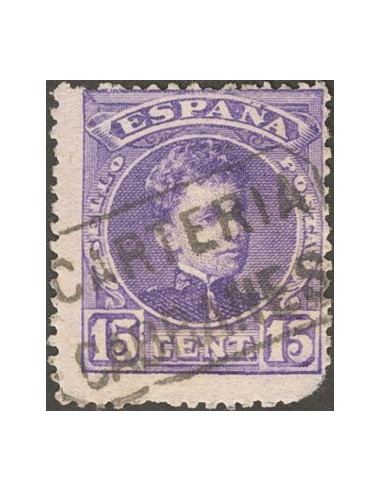 Asturias. Filatelia. º245. 1901. 15cts violeta. Matasello cartería CABRANES / OVIEDO. MAGNIFICO.