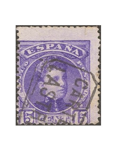 Asturias. Filatelia. º245. 1901. 15 cts violeta. Matasello cartería LASTRES / OVIEDO.
