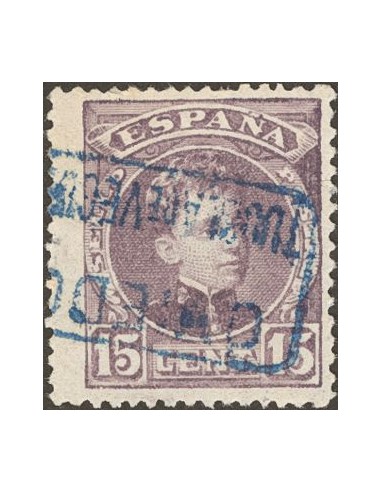 Asturias. Filatelia. º245. 1901. 15 cts violeta. Matasello cartería TUDELA DE VEGUIN / OVIEDO.
