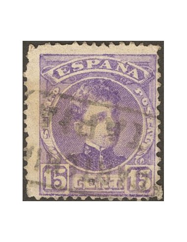 Asturias. Filatelia. º245. 1901. 15 cts violeta. Matasello cartería TAPIA / OVIEDO.