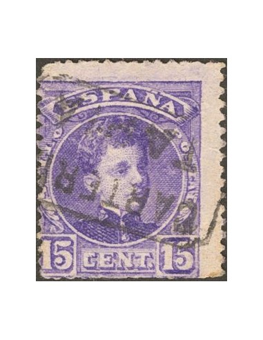 Asturias. Filatelia. º245. 1901. 15 cts violeta. Matasello cartería TAPIA / OVIEDO.