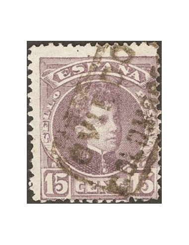 Asturias. Filatelia. º245. 1901. 15 cts violeta. Matasello cartería COLOMBRES / OVIEDO.