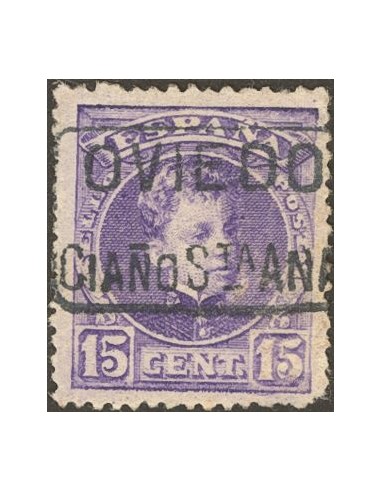 Asturias. Filatelia. º245. 1901. 15 cts violeta. Matasello cartería CIAÑO STA. ANA / OVIEDO.