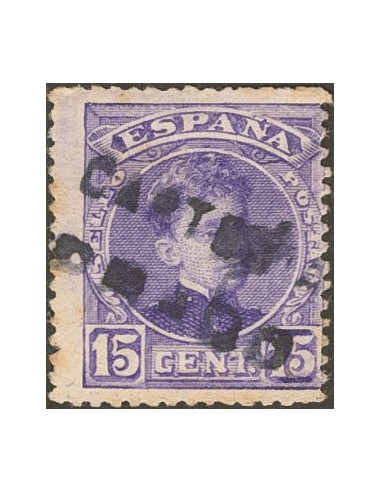 Asturias. Filatelia. º245. 1901. 15 cts violeta. Matasello CARTERIA / PRADO.