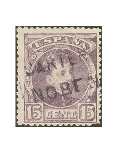 Asturias. Filatelia. º245. 1901. 15 cts violeta. Matasello CARTERIA / NOREÑA.