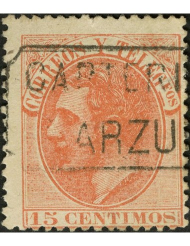País Vasco. Filatelia. º210. 1882. 15 cts naranja. Matasello CARTERIA / OYARZUN.