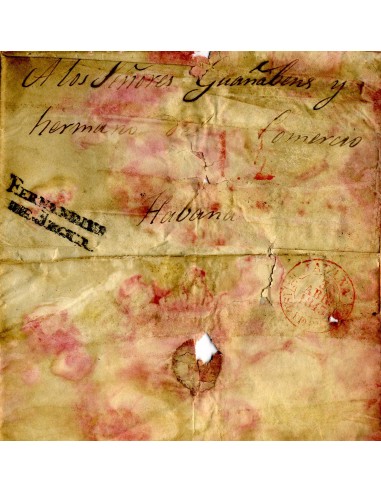AL0029. PREFILATELIA. 1843, Fernandina de Jagua a La Habana