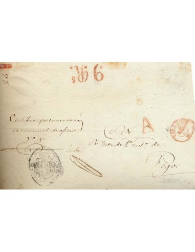 FA1902. PORTEOS. 1855, cubierta de plica de Valencia a Pego con porteo de 9 reales