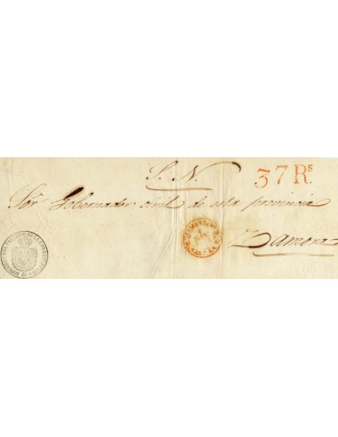 FA1921. PORTEOS. 1854, cubierta de Puebla de Sanabria a Zamora con porteo de 37 reales