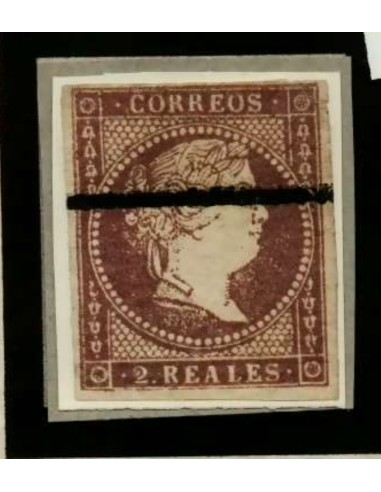 FA2206. Emision 1-04-1855. Valor 2 reales violeta MUESTRA