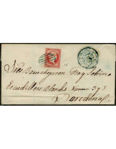FA2259. Emision 1-04-1855. Hinojosa del Duque a Barcelona