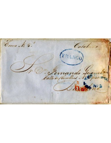 AL0086. PREFILATELIA. 1850, 9 de noviembre, La Habana a Barcelona