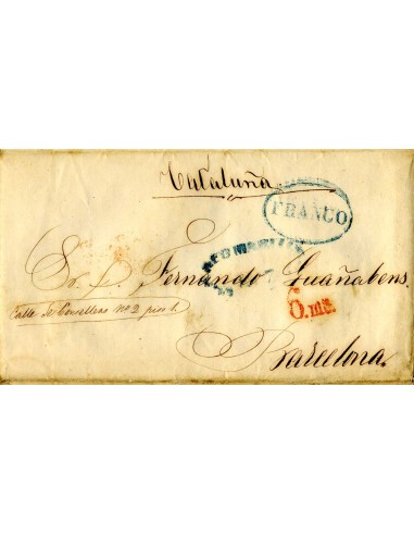 AL0087. PREFILATELIA. 1850, 9 de noviembre, La Habana a Barcelona