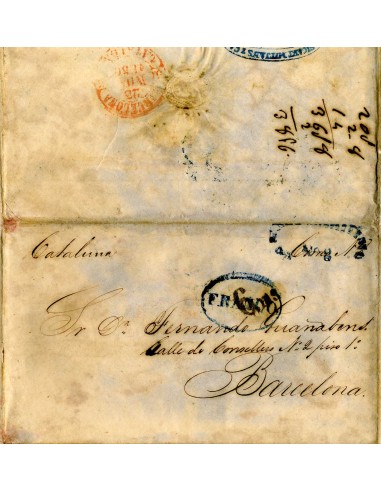 AL0082. PREFILATELIA. 1850, 9 de septiembre, La Habana a Barcelona