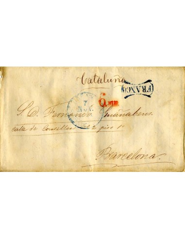 AL0099. PREFILATELIA. 1851, 7 de noviembre, La Habana a Barcelona