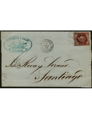 FA2355. Emision 16-07-1862. Villagarcia a Santiago, cuño del CARRIL