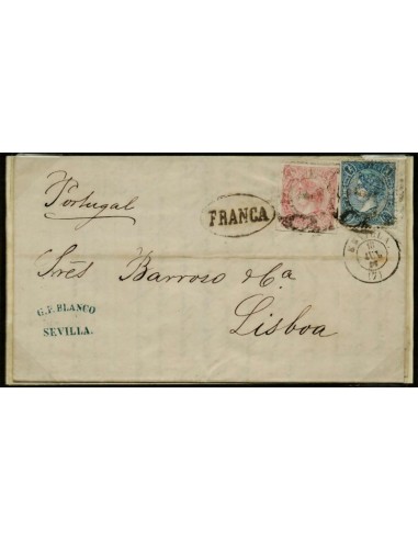 FA2542. Emision 1-01-1865. Sevilla a Lisboa
