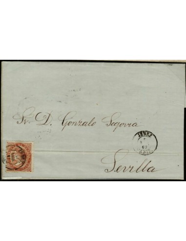 FA2626. Emision 1-01-1867. Jerez a Sevilla, tarifa impresos