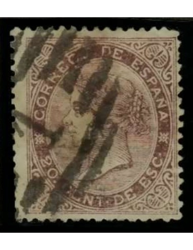 FA2671. Emision 1-01-1867. Valor de 20 cent. de escudo cancelado con parrilla con cifra