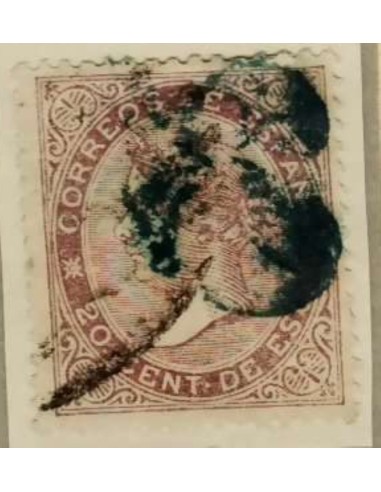 FA2676. Emision 1-01-1867. Valor de 20 cent. de escudo cancelado con porteo 8