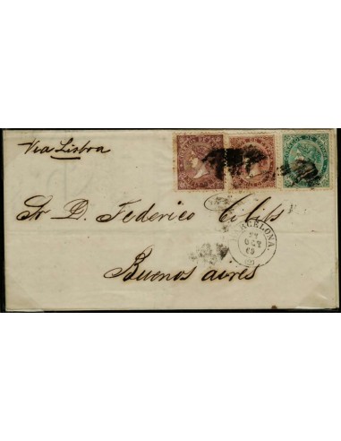 FA2766. Emision 12-1868. Barcelona a Buenos Aires
