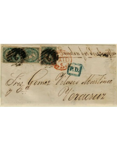 FA2775. Emision 12-1868. Barcelona a Veracruz