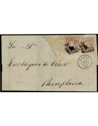 FA2826. Emision 1-1-1870. Cadiz a Pamplona