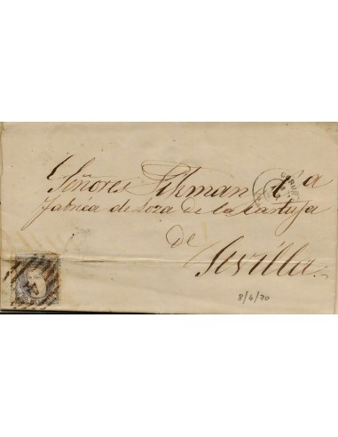 FA2872. Emision 1-1-1870. Coruña a Sevilla
