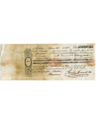 DC0001. 1848, 16 de febrero. Letra de cambio expedida en La Habana