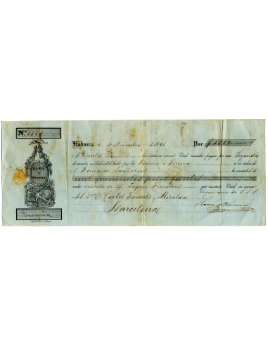 DC0004. 1848, 6 de diciembre. Letra de cambio expedida en La Habana