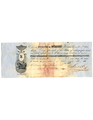DC0005. 1848, 7 de diciembre. Letra de cambio expedida en La Habana