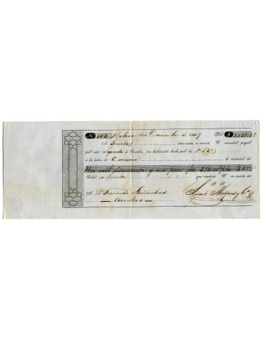 DC0012. 1849, 22 de diciembre. Letra de cambio librada en La Habana