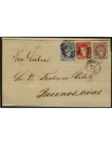 FA2910. Emision 1-1-1870. Barcelona a Buenos Aires