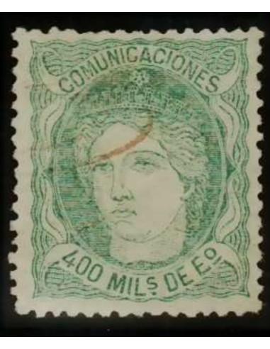 FA2941. Emision 1-1-1870. 400 milésimas verde, ligera marca