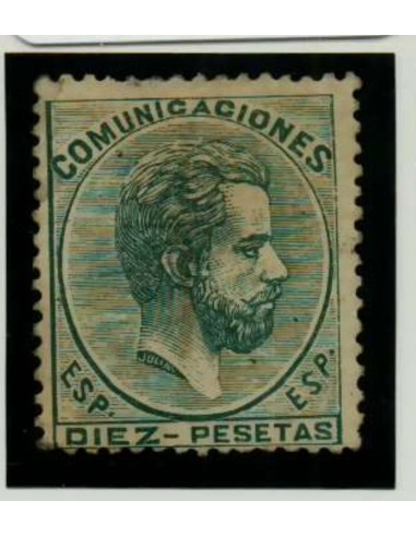 FA3037. Emision 1-10-1872. Valor de 10 pesetas verde NUEVO