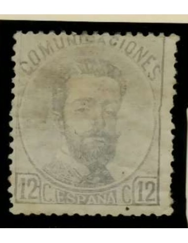FA3073. Emision 1-10-1872. Valor de 12 centimos lila grisaceo NUEVO
